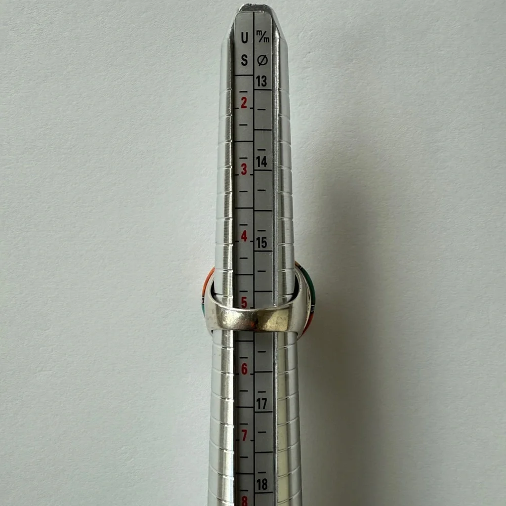 Genuine Turquoise & Sterling Sliver Native American Handmade Ring - Picture 9 of 9